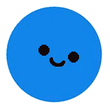 Blue circle mascot
